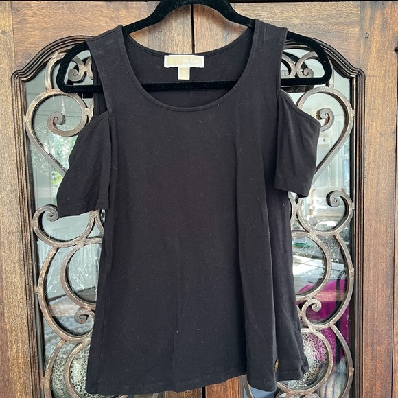Michael Kors black cold shoulder top - Picture 1 of 3